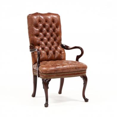 queen-anne-style-leather-lolling-chair