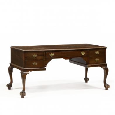 chippendale-style-walnut-executive-desk