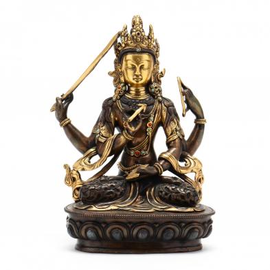 a-tibetan-or-nepalese-four-armed-hindu-sculpture