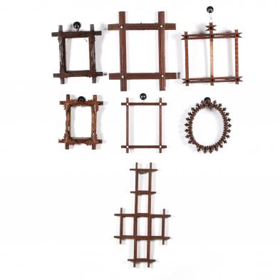 seven-vintage-tramp-art-frames
