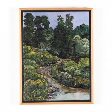 dennis-revitzky-pa-ny-i-summer-stream-landscape-study-xv-i