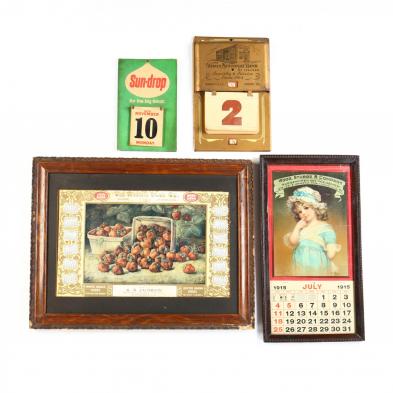 a-group-of-four-vintage-calendars