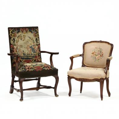 two-continental-needlepoint-armchairs