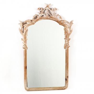 labarge-pickled-pine-foliate-carved-frame-mirror