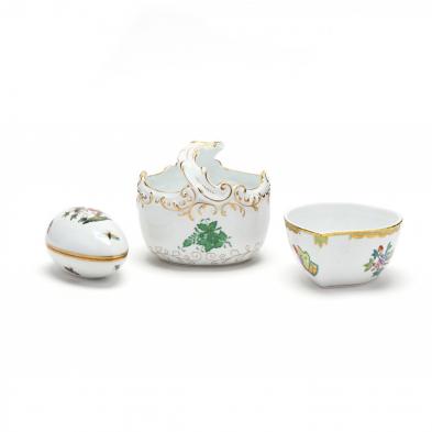 three-herend-porcelain-items