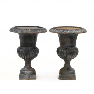 pair-of-classical-style-cast-iron-garden-urns