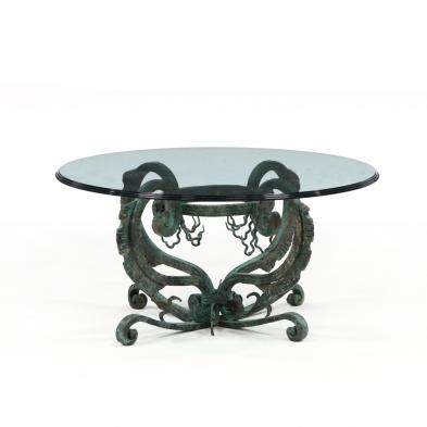 spanish-style-wrought-iron-and-glass-coffee-table