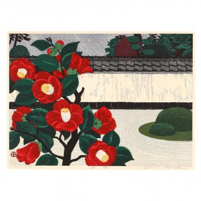 waichi-hayashi-japanese-b-1951-i-camellia-garden-niwa-tsubaki-i