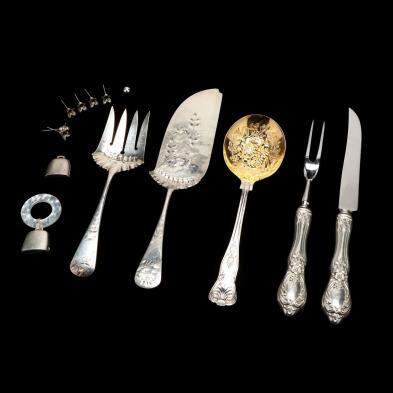 a-group-of-sterling-silver-silverplate-flatware