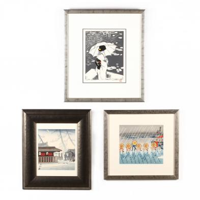 three-japanese-contemporary-woodblock-prints