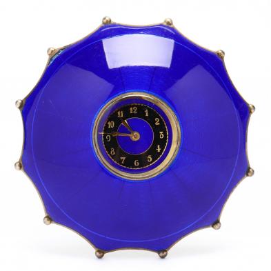 an-art-deco-swiss-guilloche-enameled-935-silver-gilt-desk-clock