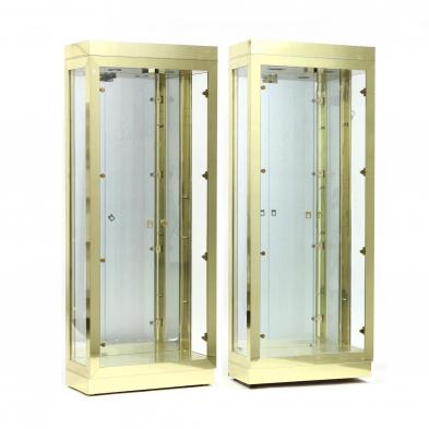 pair-of-modern-brass-and-glass-floor-display-cases