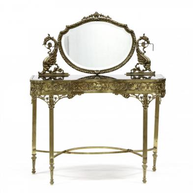 vintage-brass-and-glass-mirrored-vanity