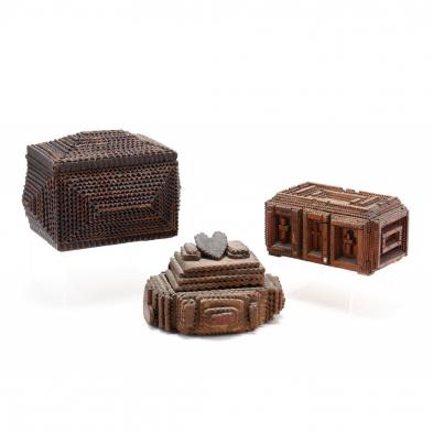 three-vintage-tramp-art-boxes