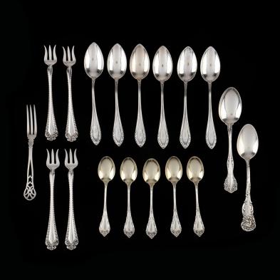 18-pieces-of-assorted-sterling-silver-and-800-silver-flatware