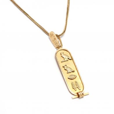 18kt-gold-egyptian-pendant-necklace