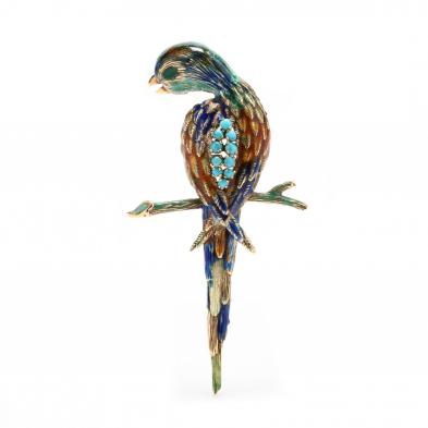gold-turquoise-and-enamel-bird-brooch