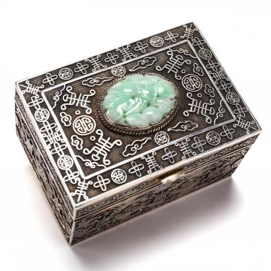 a-chinese-silver-box-with-carved-green-hardstone-plaque
