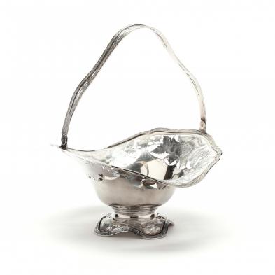 a-large-sterling-silver-swing-handled-basket