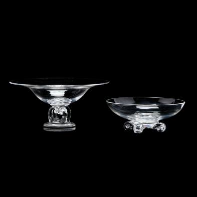 two-steuben-glass-bowls