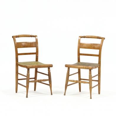 pair-of-new-england-tiger-maple-side-chairs