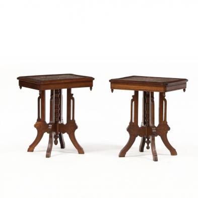pair-of-victorian-marble-top-walnut-side-tables