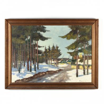 frederick-jacobsen-norway-france-1878-1948-winter-landscape