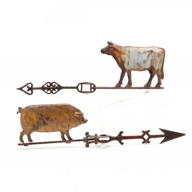 pig-and-cow-weathervanes