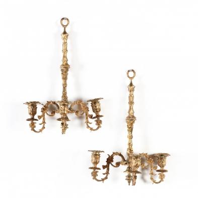 pair-of-three-stem-hanging-gilt-sconces-for-candles