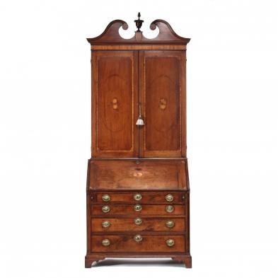 fine-virginia-federal-inlaid-walnut-desk-and-bookcase