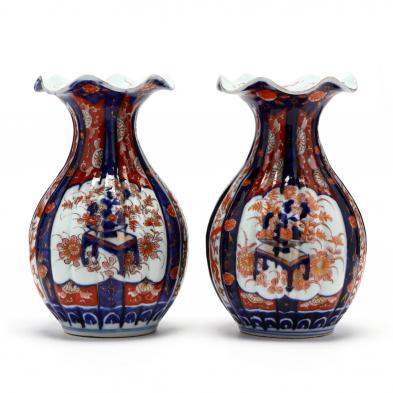 a-pair-of-antique-imari-fluted-vases