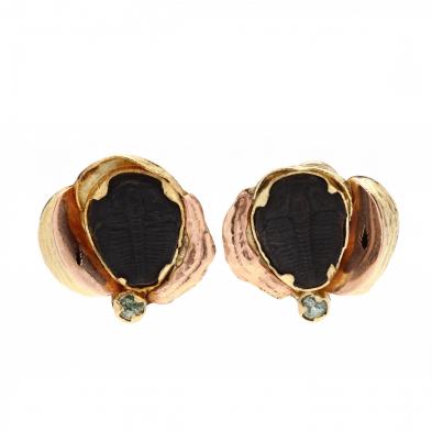 18kt-bi-color-gold-and-gem-set-earrings-margaret-barnaby