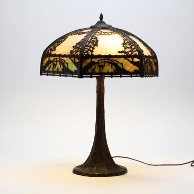 vintage-chinoiserie-slag-glass-table-lamp