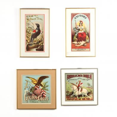 four-antique-tobacco-caddy-labels