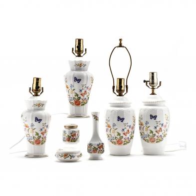aynsley-i-cottage-garden-i-seven-porcelain-accessories
