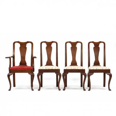 set-of-four-queen-anne-style-bench-made-dining-chairs