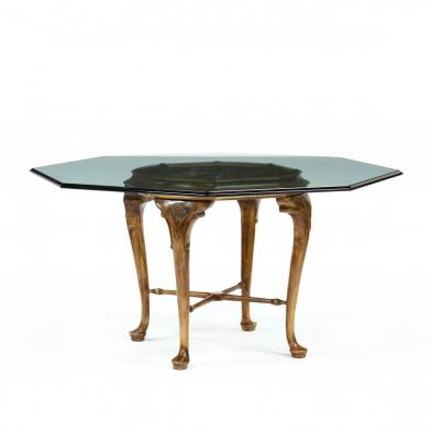 queen-anne-style-glass-top-cherry-dining-table