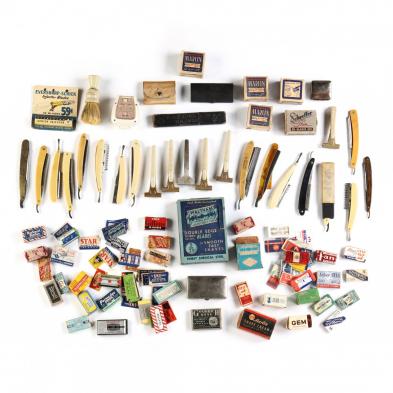 a-large-selection-of-vintage-shaving-items