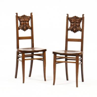 pair-of-continental-carved-green-man-side-chairs