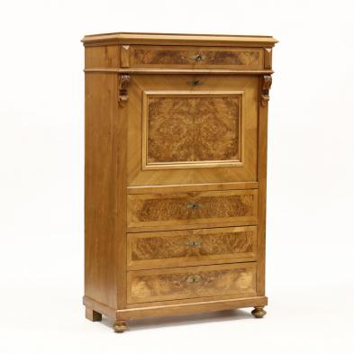 continental-carved-fruitwood-and-walnut-secretaire-a-abbatant