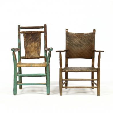 two-vintage-western-north-carolina-hickory-armchairs