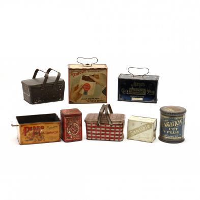 a-group-of-eight-vintage-tobacco-plug-tins