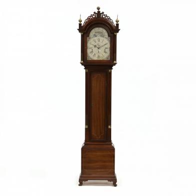 aaron-willard-reproduction-tall-case-mahogany-clock