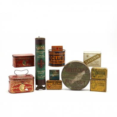 eleven-vintage-chewing-tobacco-tins