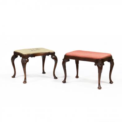 two-queen-anne-style-mahogany-benches