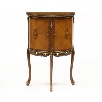 french-provincial-style-carved-and-inlaid-demilune-cabinet