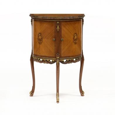 french-provincial-style-carved-and-inlaid-demilune-cabinet
