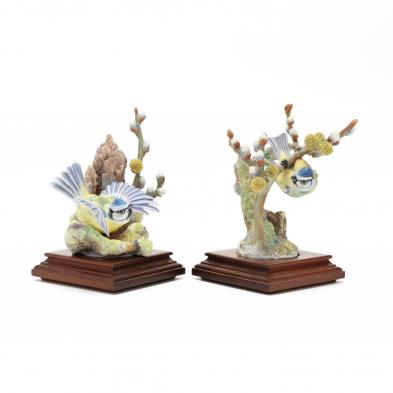 pair-of-dorothy-doughty-porcelain-blue-tit-and-pussy-willow-figures