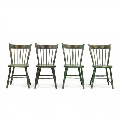 set-of-four-antique-american-painted-windsor-side-chairs