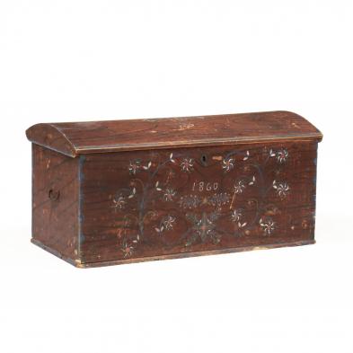 antique-continental-paint-decorated-dome-top-trunk